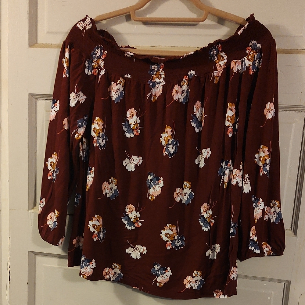 Floral Off-Shoulder Top Floral Print